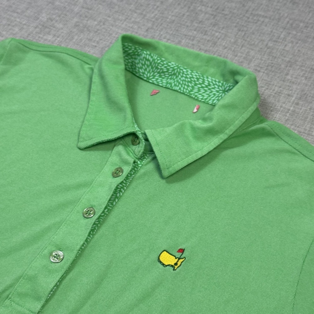 Masters Polo Golf Shirt Womens XL Green Short Sleeve Pima Cotton Polyester